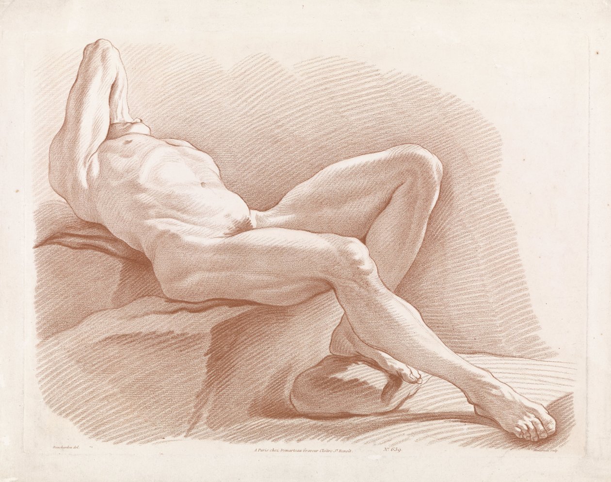 Homme nu allongé - Gilles Demarteau