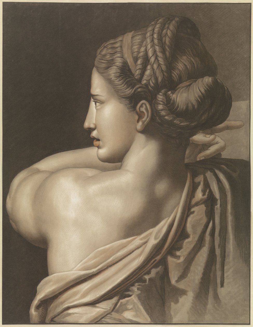 Femme pointant, vue de dos - Gilles Demarteau