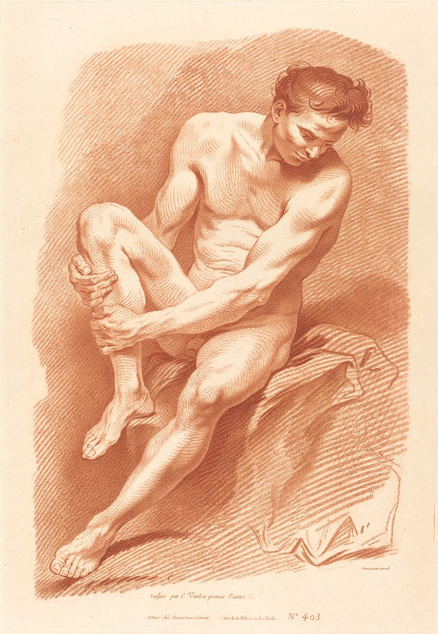 Académie - Gilles Demarteau, the Elder after Carle Van Loo