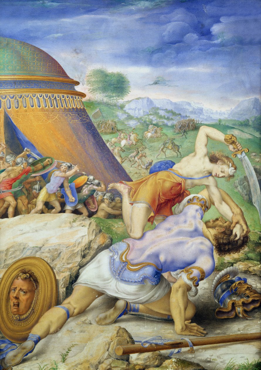 David et Goliath, c.1557-61 - Giorgio Giulio Clovio