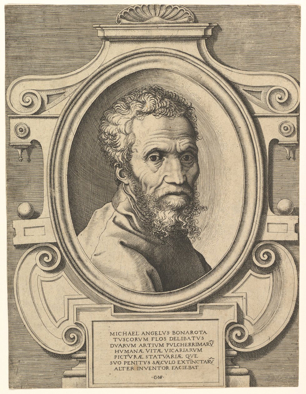 Portrait de Michel-Ange - Giorgio Ghisi