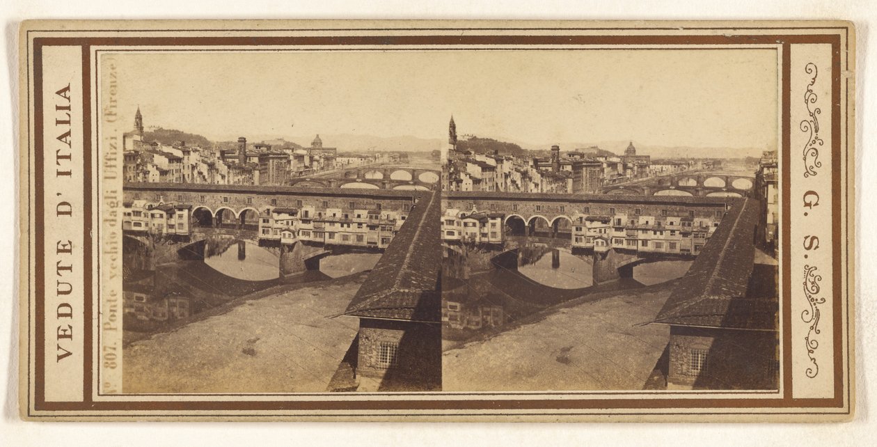 Vieux pont depuis les Offices, (Florence) - Giorgio Sommer