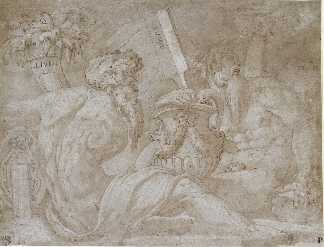 Trois dieux fluviaux - Giorgio Vasari