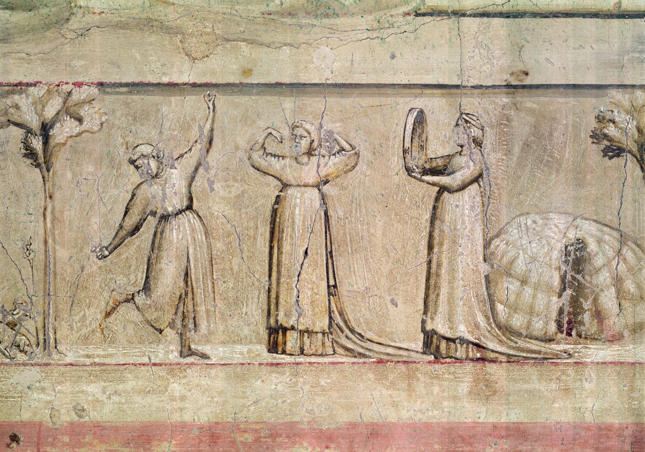 Justice, (détail des danseurs), 1303-05 - Giotto di Bondone
