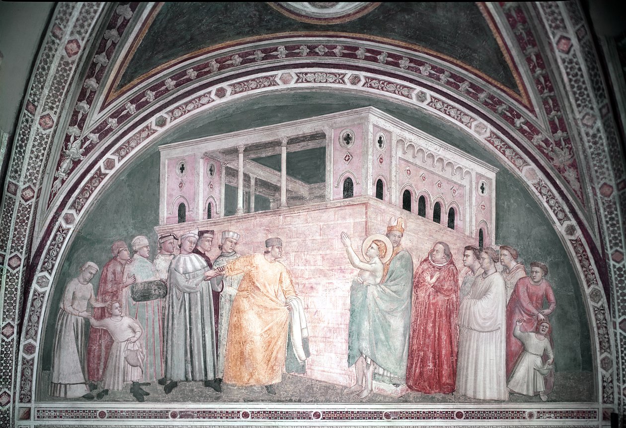 Saint François renonçant à ses biens terrestres, de la chapelle Bardi, c.1320 - Giotto di Bondone