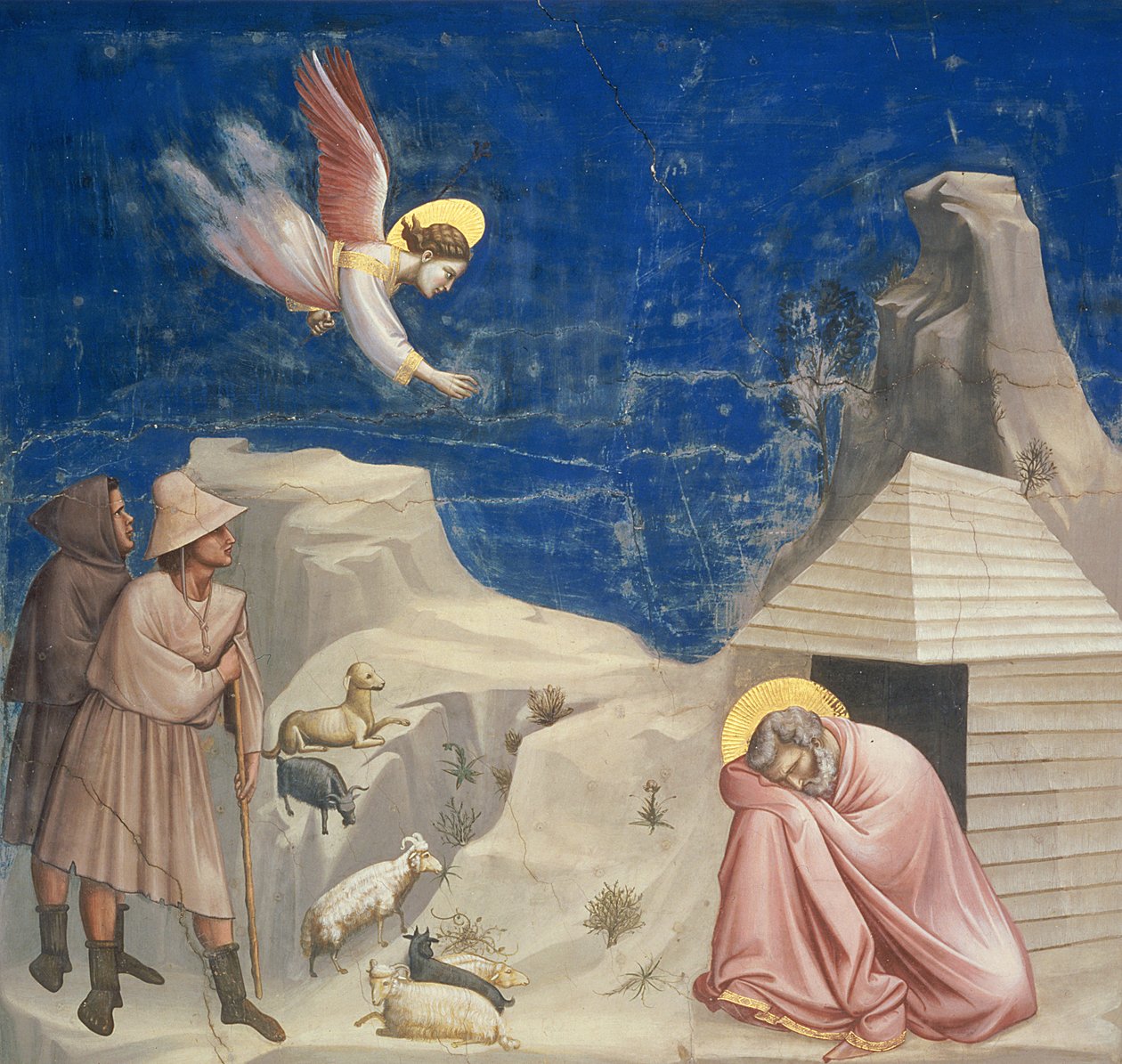 Le rêve de Joachim, c.1305 - Giotto di Bondone
