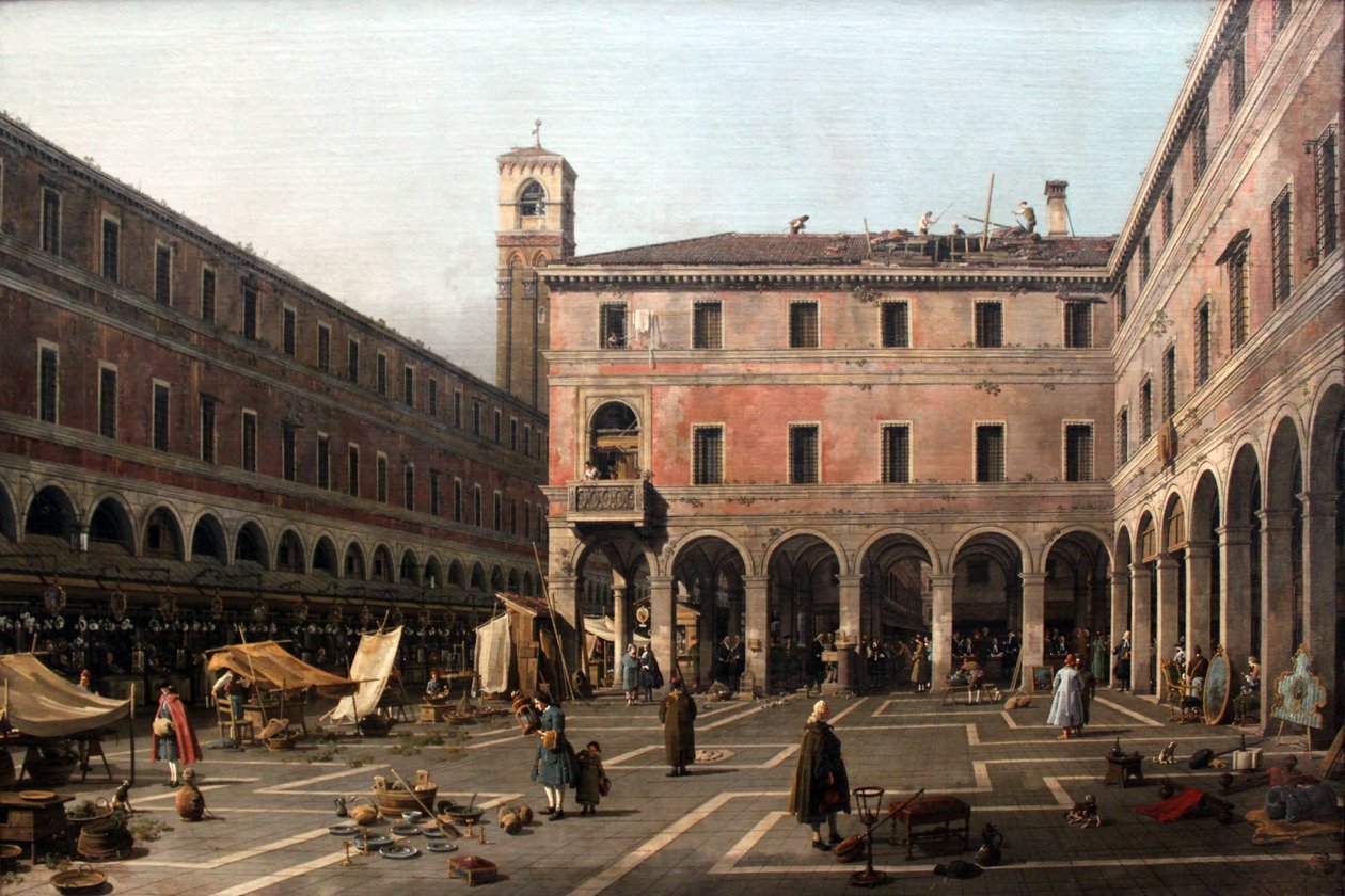 Canaletto Campo di Rialto - Giovanni Antonio Canal