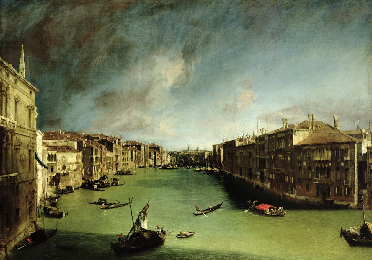 Le Grand Canal, vue du Palazzo Balbi vers le pont du Rialto, 1724 - Giovanni Antonio Canal