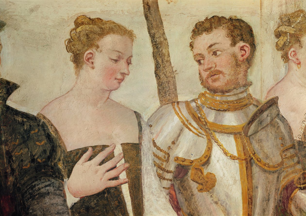 Invitation à la danse, détail de deux têtes, 1570 - Giovanni Antonio Fasolo