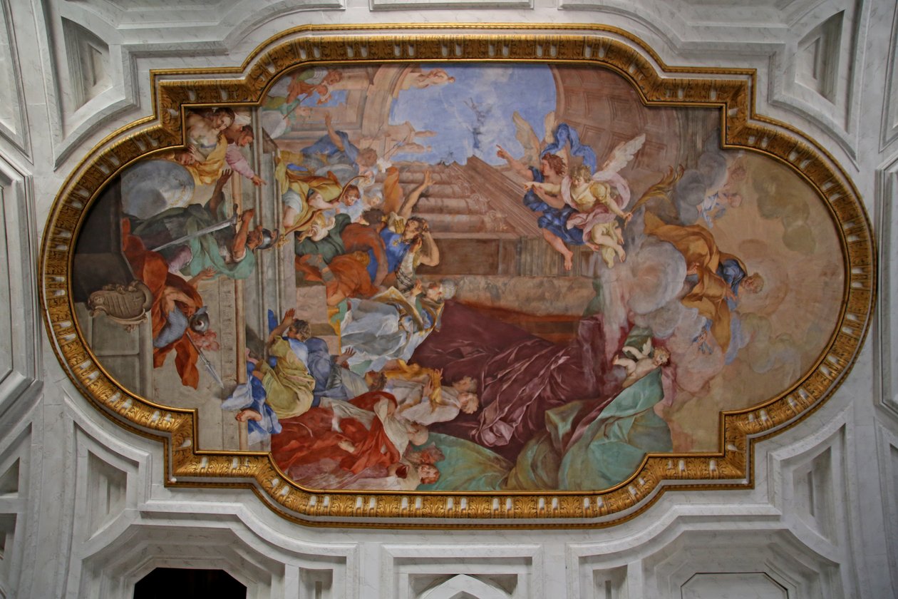 Plafond de la nef avec le Miracle des chaînes, 1706 - Giovanni Battista Parodi