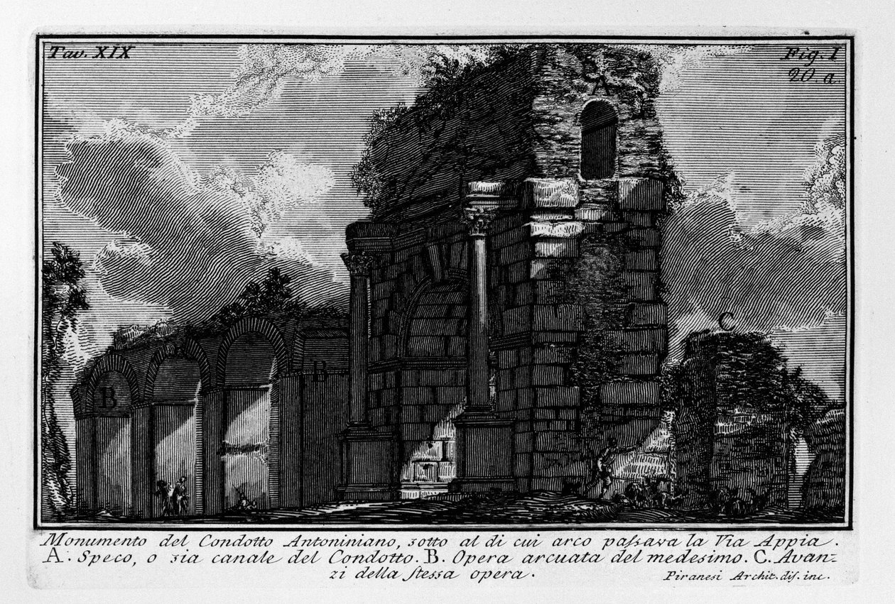 Monument du conduit Antoninien, sous lequel passait la Via Appia - Giovanni Battista Piranesi
