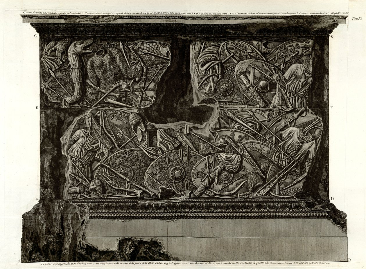 Quatrième façade du piédestal - Giovanni Battista Piranesi