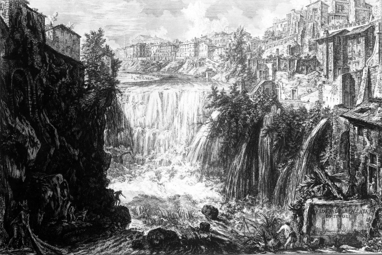 Vue de la cascade de Tivoli, de la série 