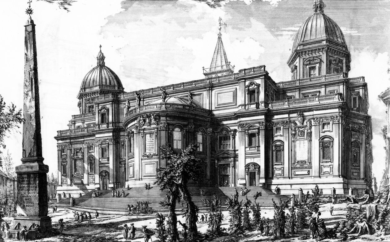 Vue de la façade arrière de Santa Maria Maggiore, de la série 