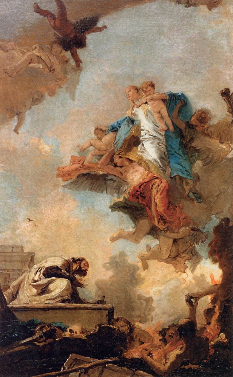 Apparition de la Vierge à Saint Simon Stock - Giovanni Battista Tiepolo