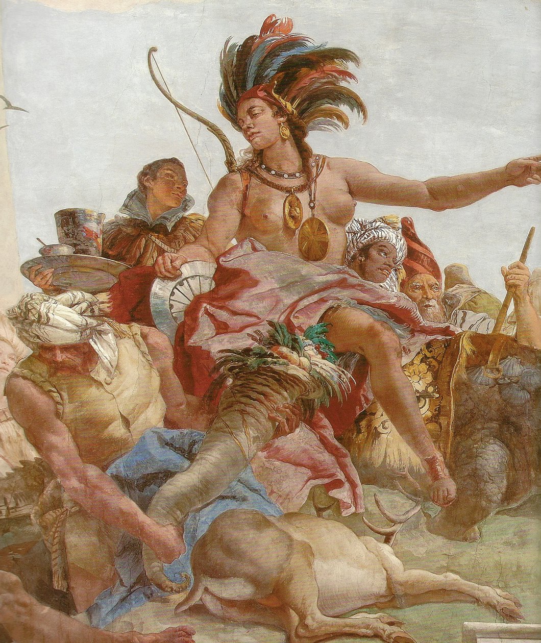 Fresque au plafond dans l