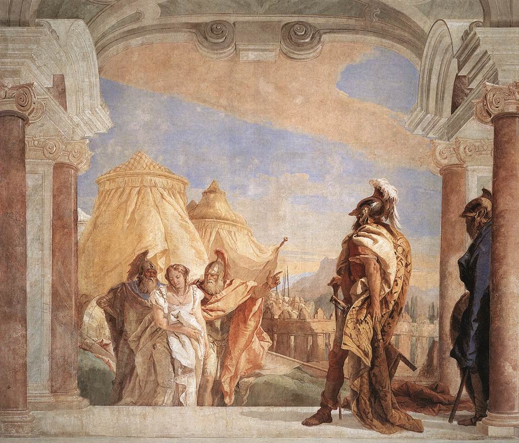 Eurybate et Talthybios conduisent Briséis à Agamemnon - Giovanni Battista Tiepolo