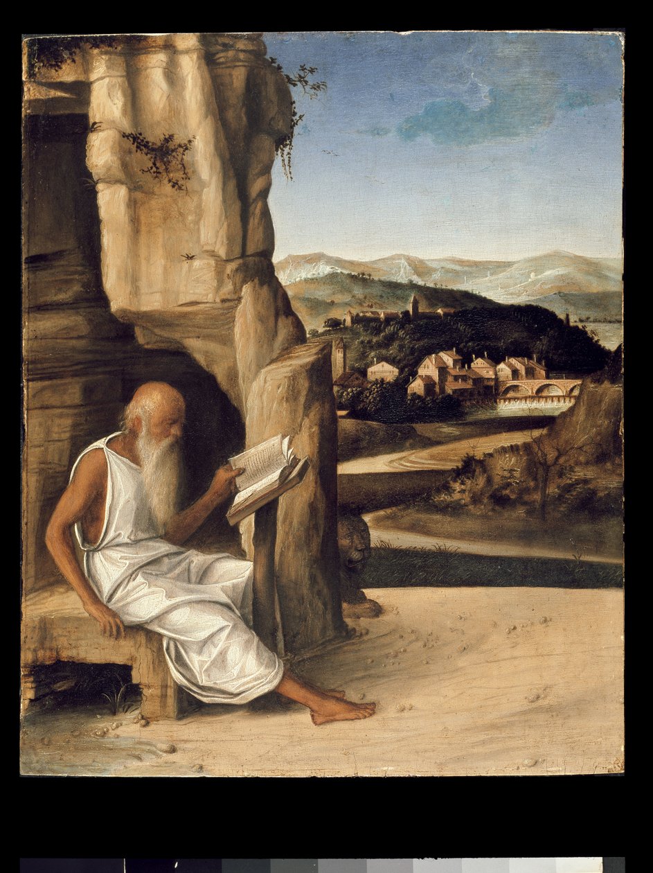 Saint Jérôme lisant dans un paysage - Giovanni Bellini