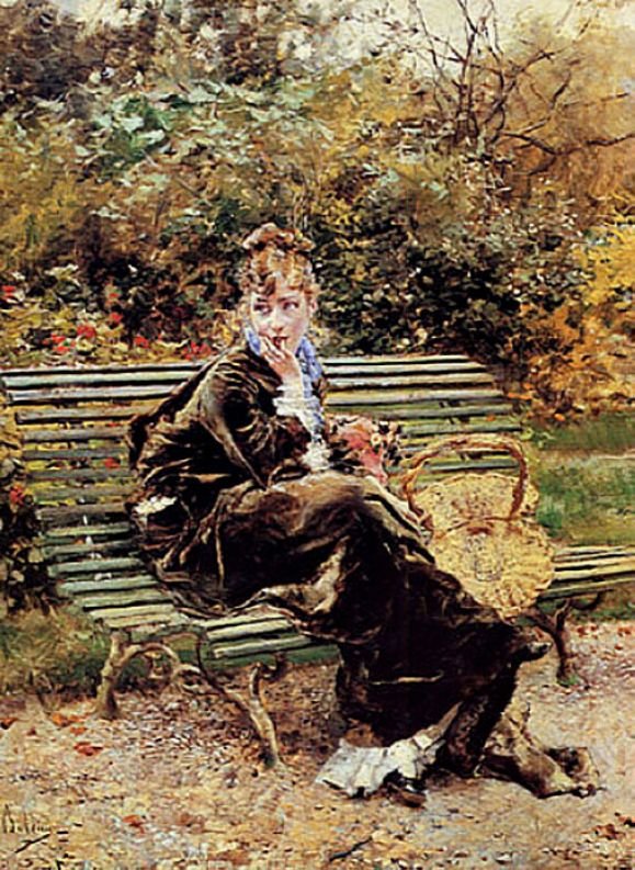 Assis dans le jardin - Giovanni Boldini