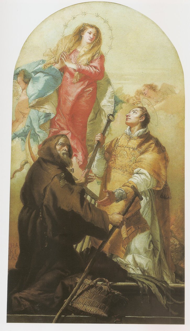 La Vierge en gloire avec San Lorenzo et San Francesco di Paola - Giovanni Domenico Tiepolo