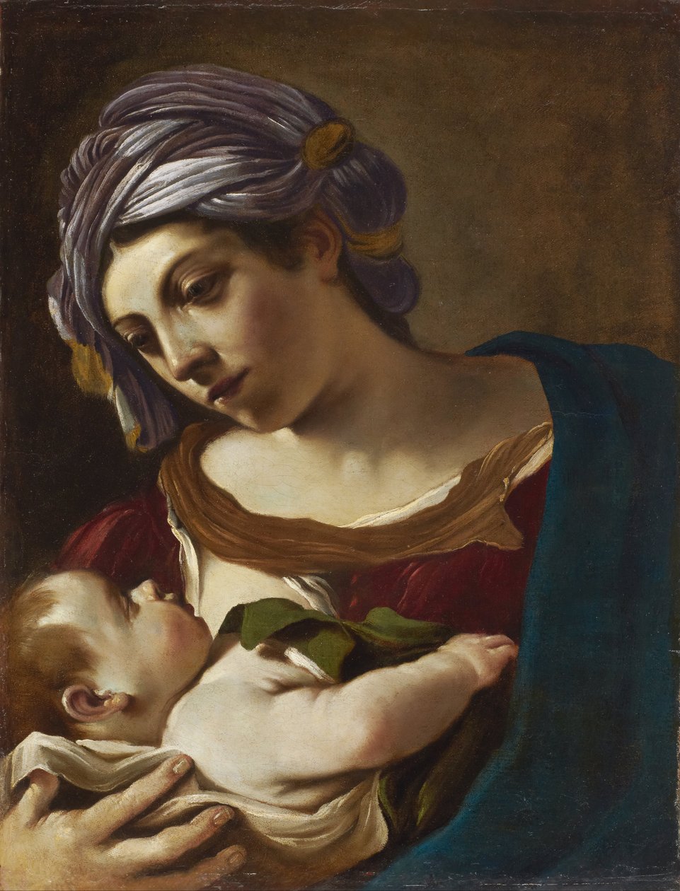 Madone et Enfant - Giovanni Francesco Barbieri