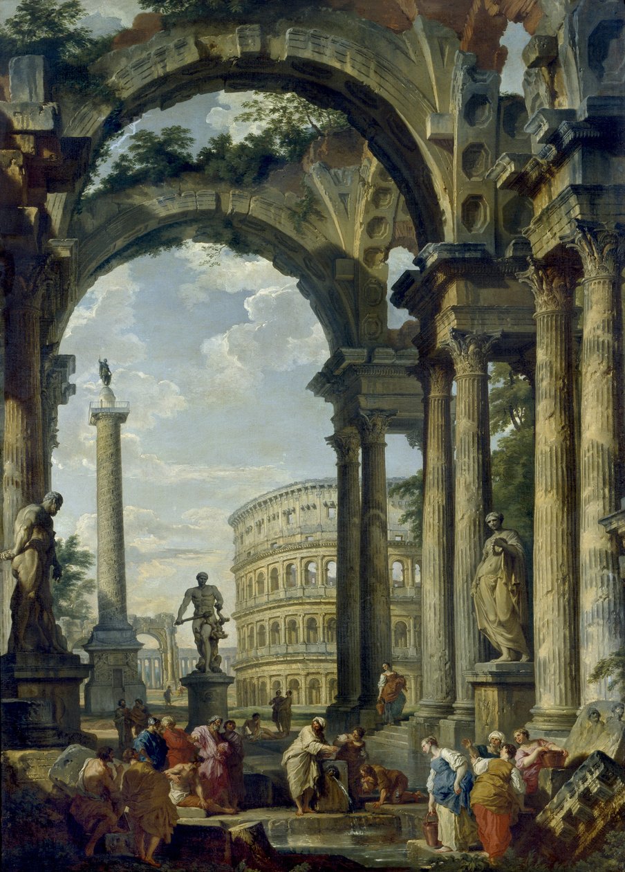 Caprice romain, XVIIIe siècle - Giovanni Paolo Pannini