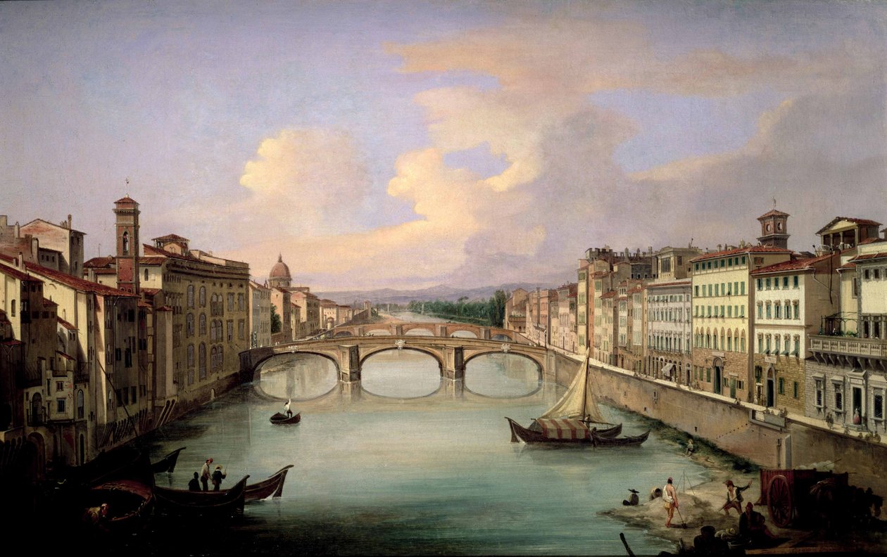 Florence depuis le Ponte Vecchio - Giovanni Signorini