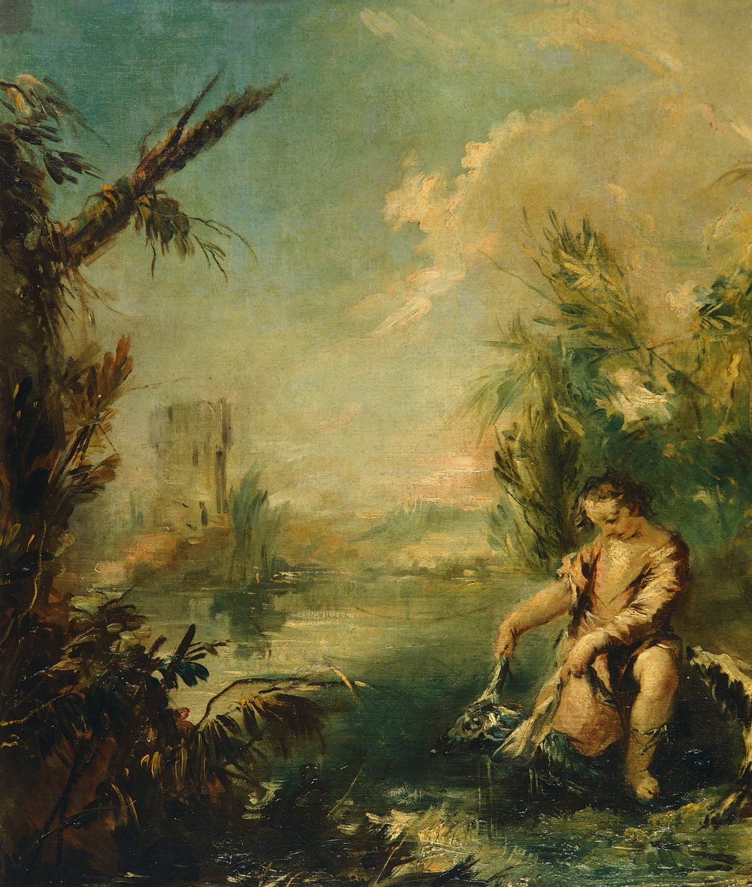 Détail de Tobie et le poisson - Giovanni Antonio Guardi