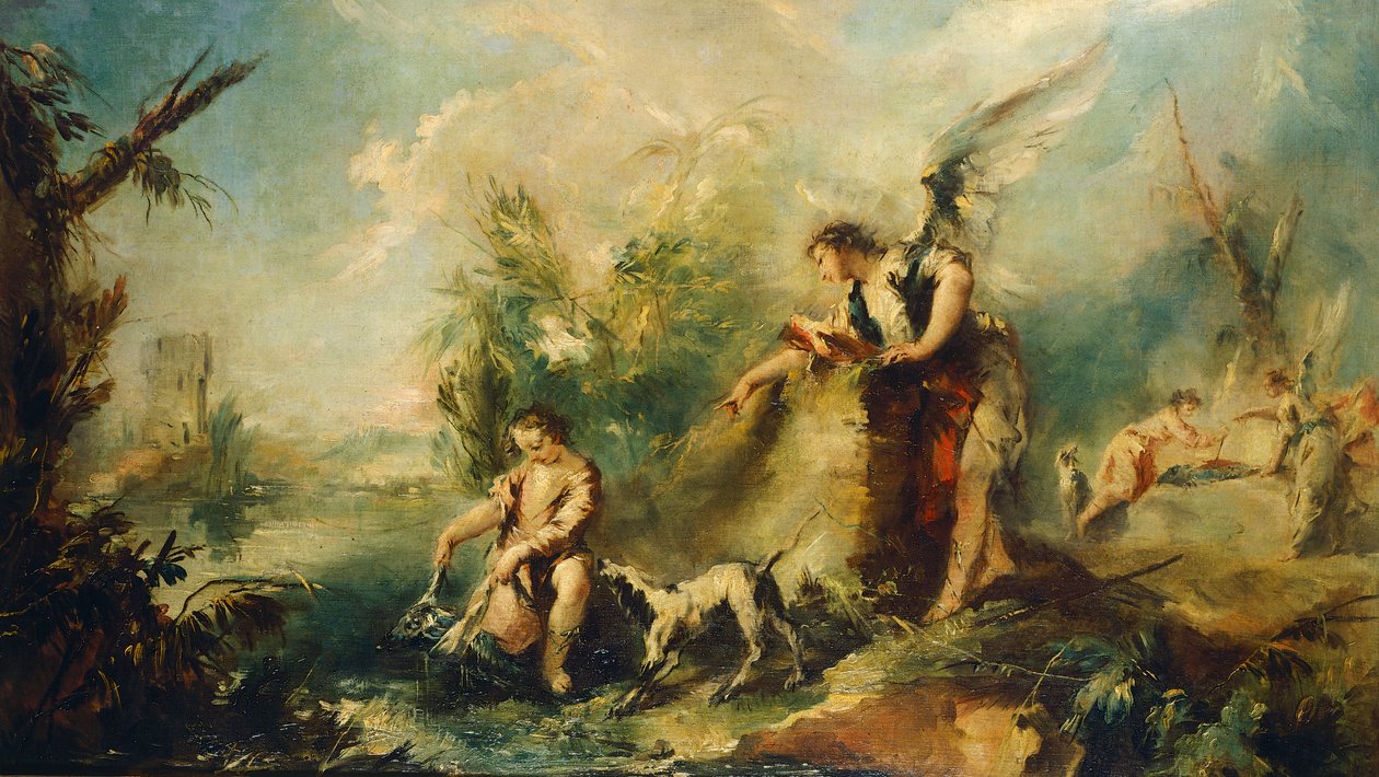Tobie et le poisson (détail) - Giovanni Antonio Guardi