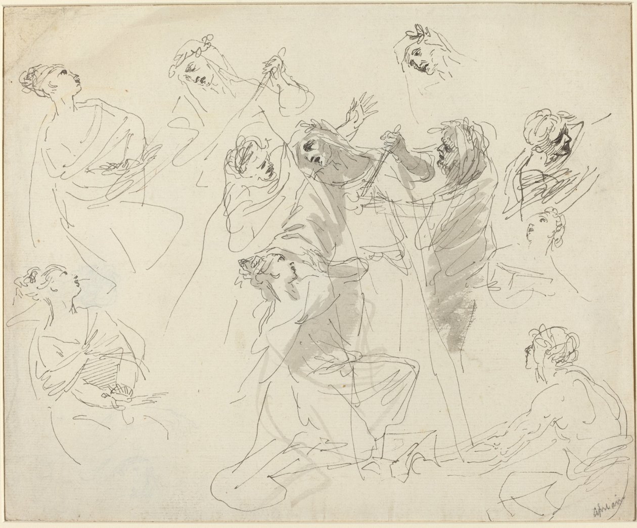 Études de figures - Giovanni Battista Cipriani