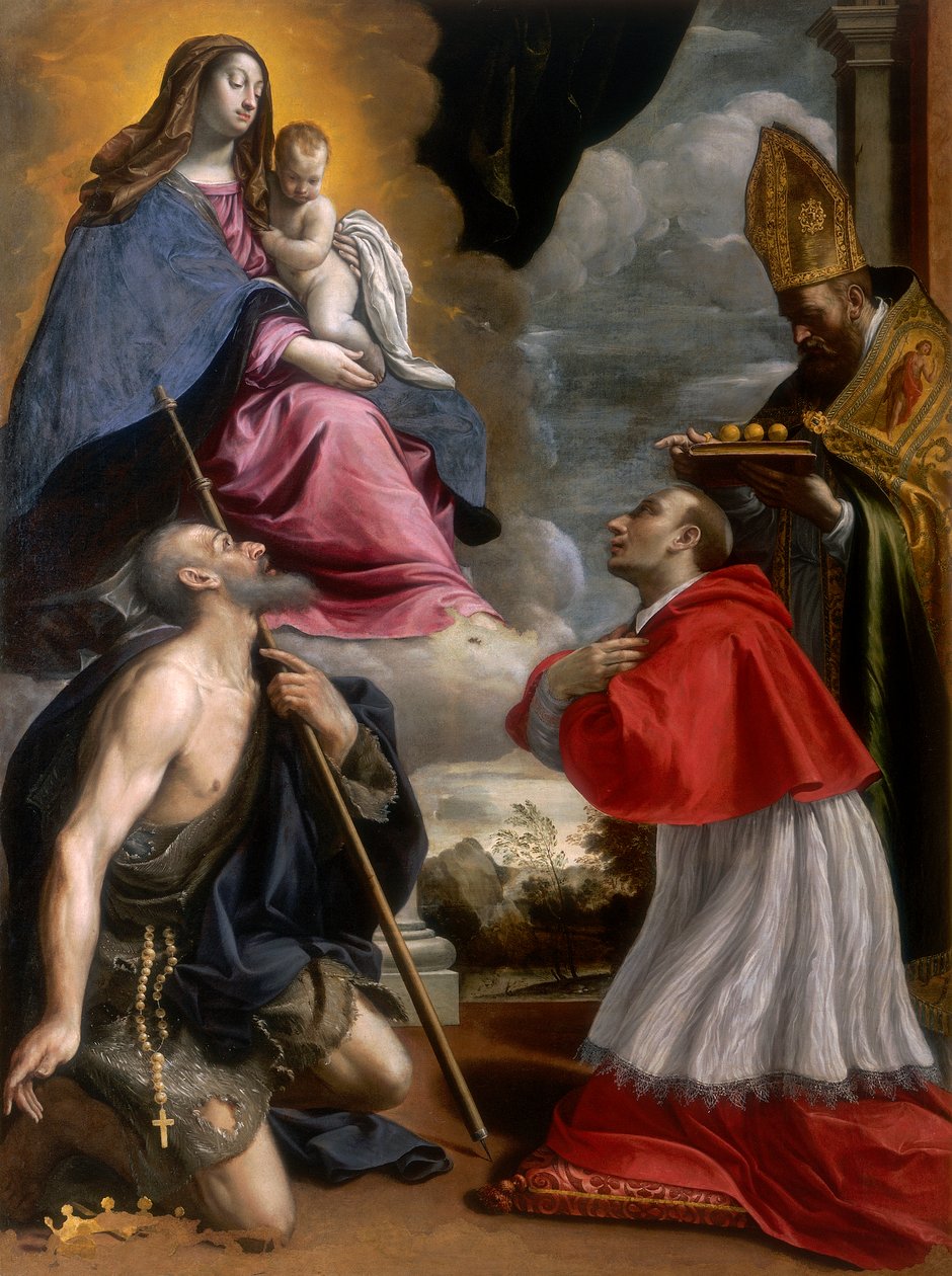 Madone avec Enfant et Saints - Giovanni Battista Pesari