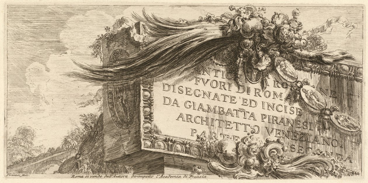 Frontispice pour Parte Seconda - Giovanni Battista Piranesi