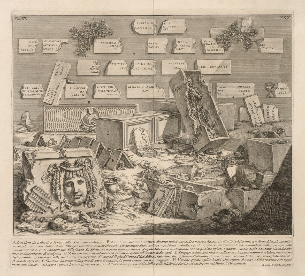 Inscriptions des Liberti et Servi - Giovanni Battista Piranesi