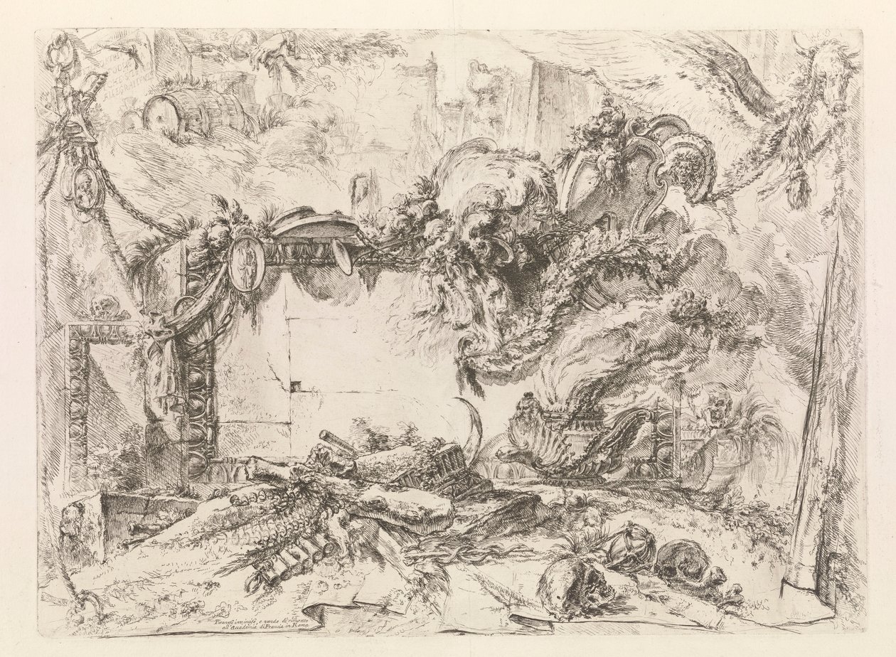 La tablette monumentale, de Grotteschi (Grotesques) - Giovanni Battista Piranesi
