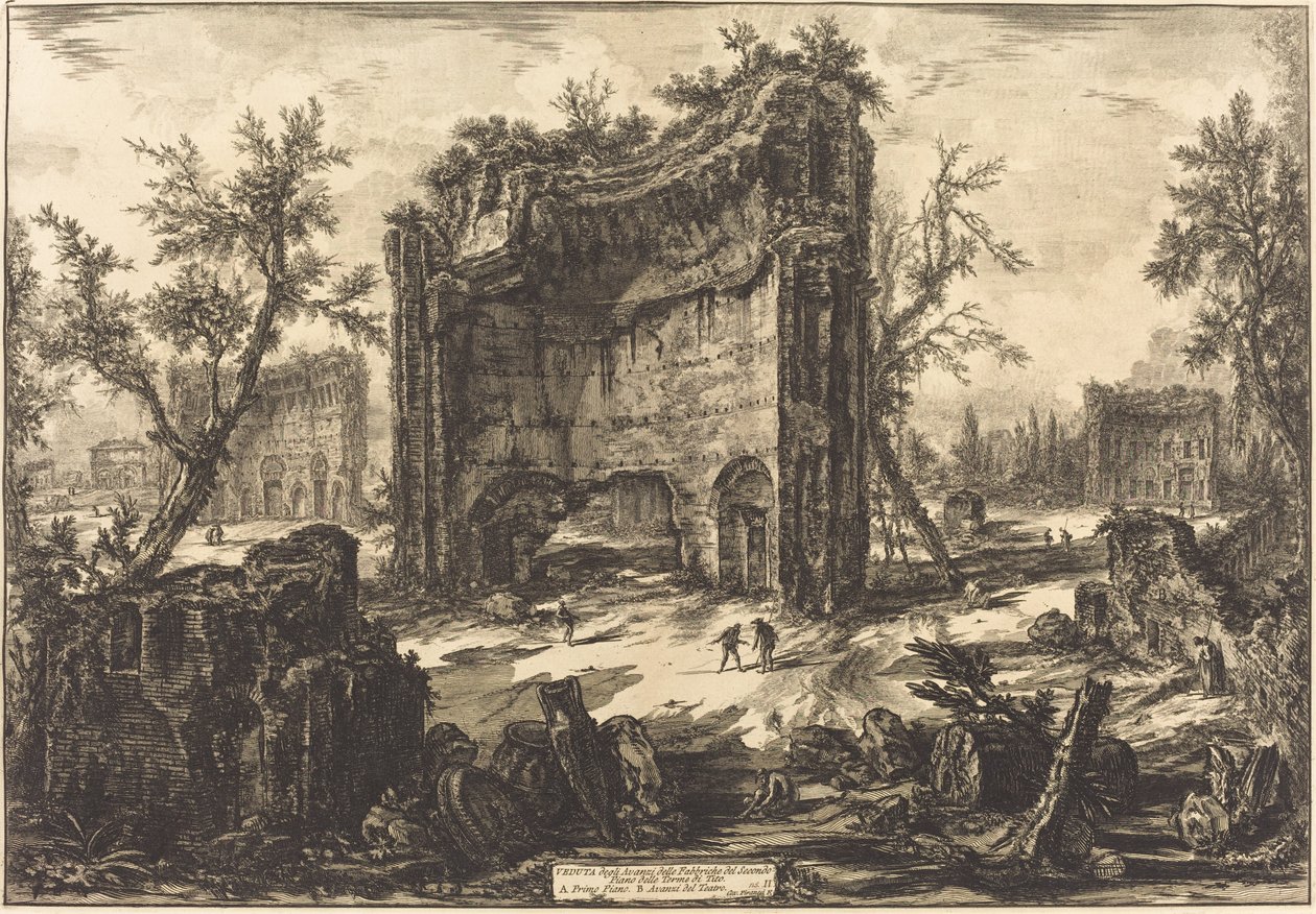 Veduta ... delle Terme di Tito - Giovanni Battista Piranesi