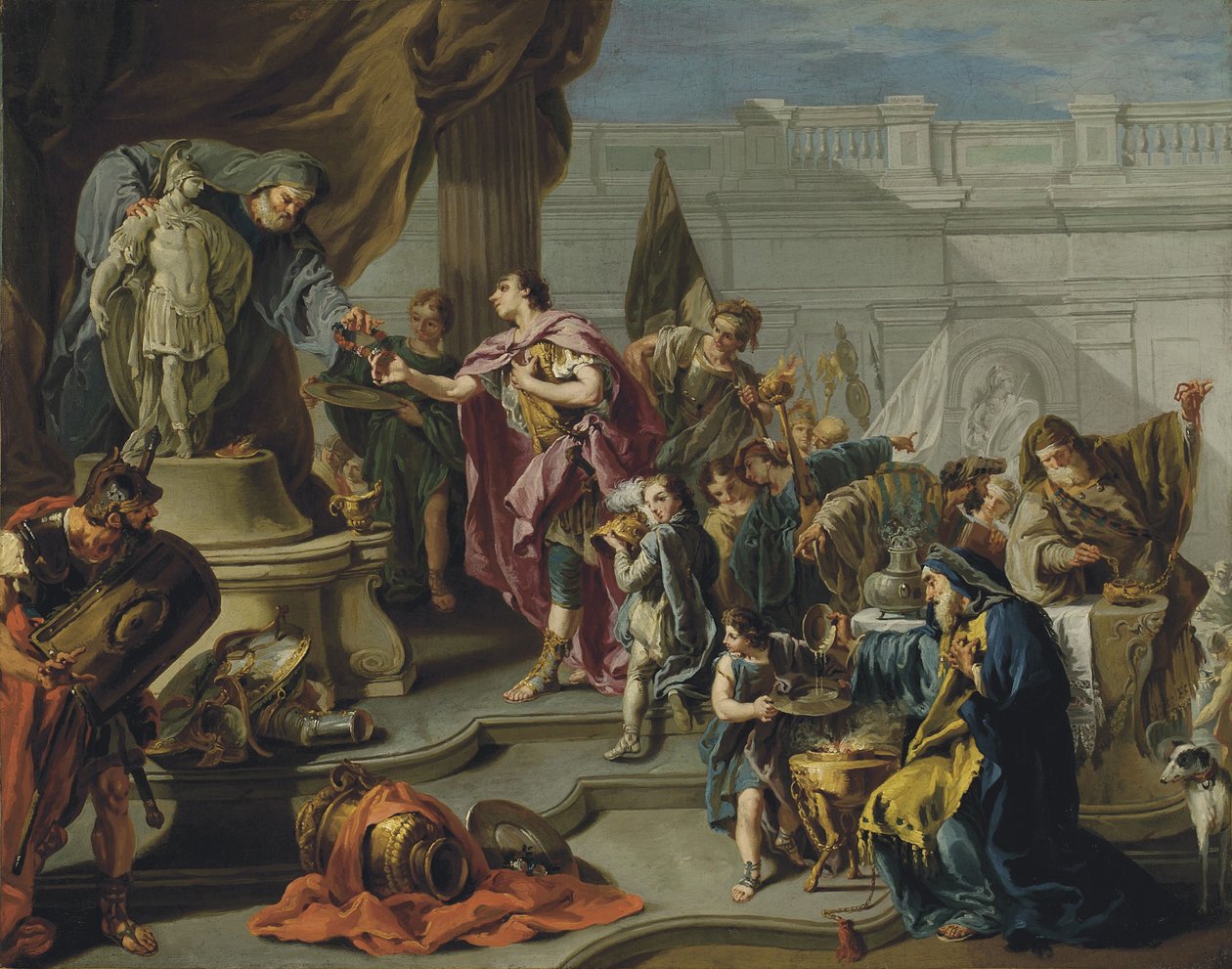 Scipion rendant hommage à Mars - Giovanni Battista Pittoni
