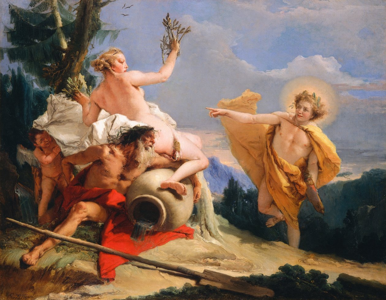 Apollon poursuivant Daphné - Giovanni Battista Tiepolo