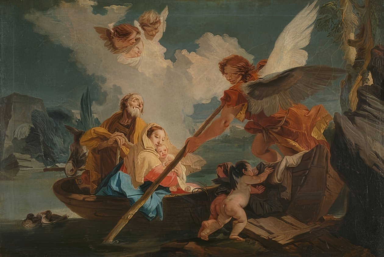 Fuite en Égypte - Giovanni Battista Tiepolo