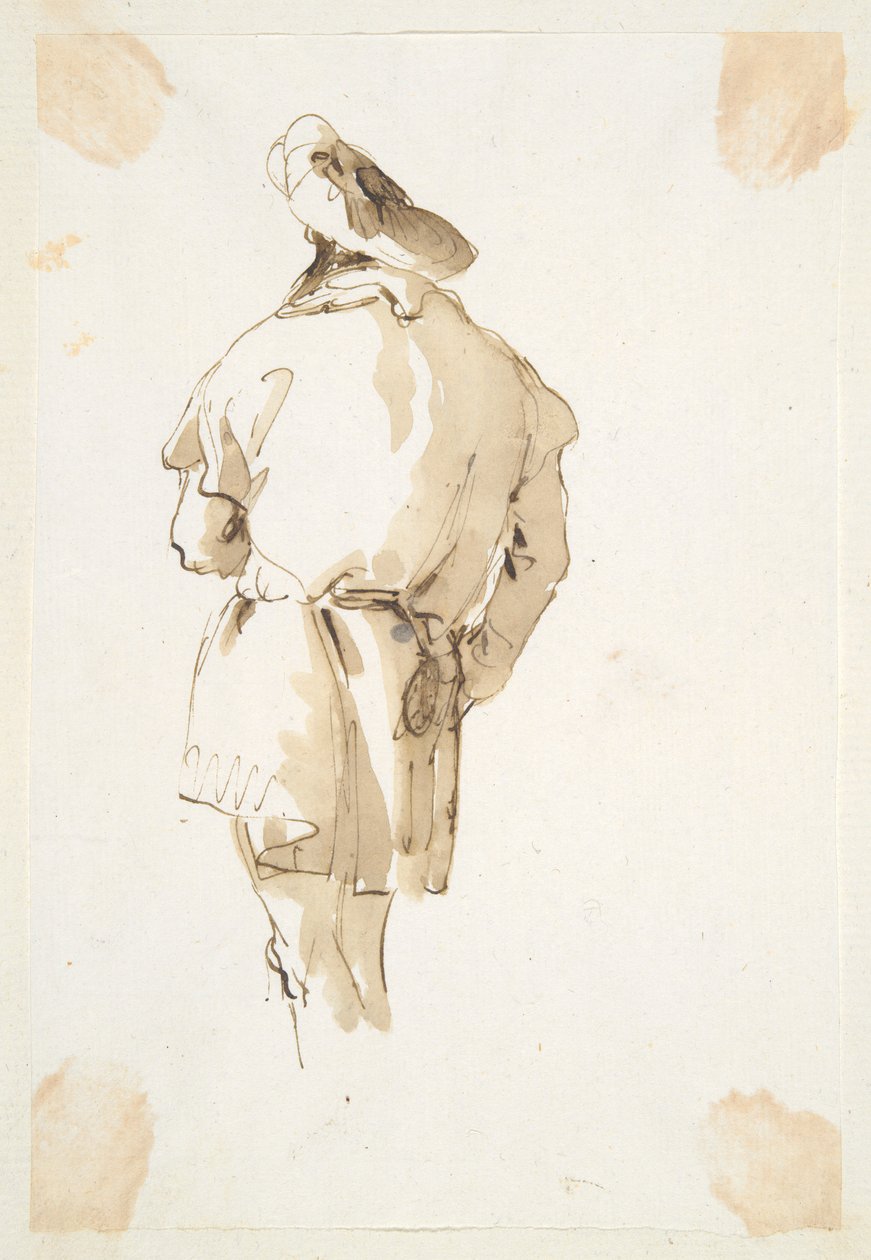 Figure masculine debout vue de dos - Giovanni Battista Tiepolo