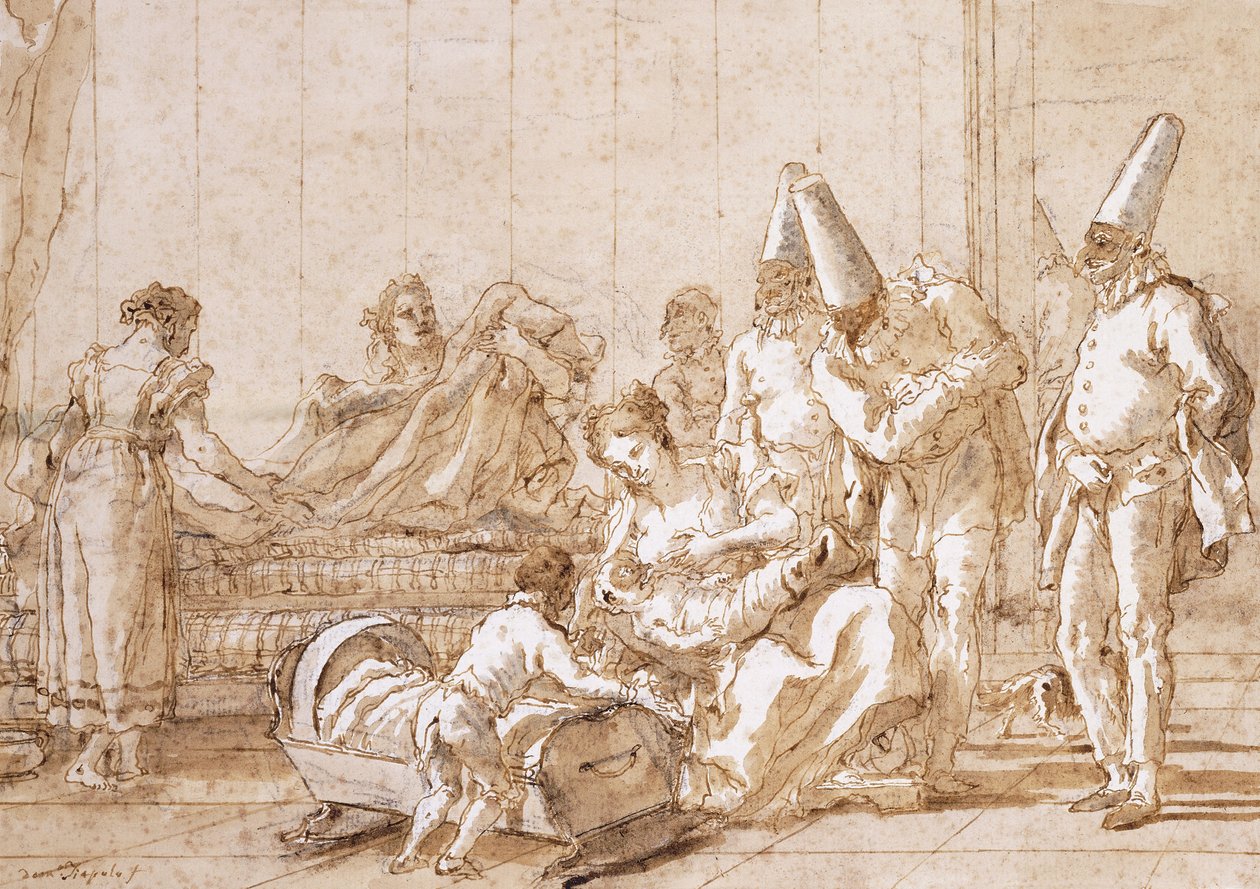 Le Nourrissage de Punchinello, 1790-1804 - Giovanni Battista Tiepolo