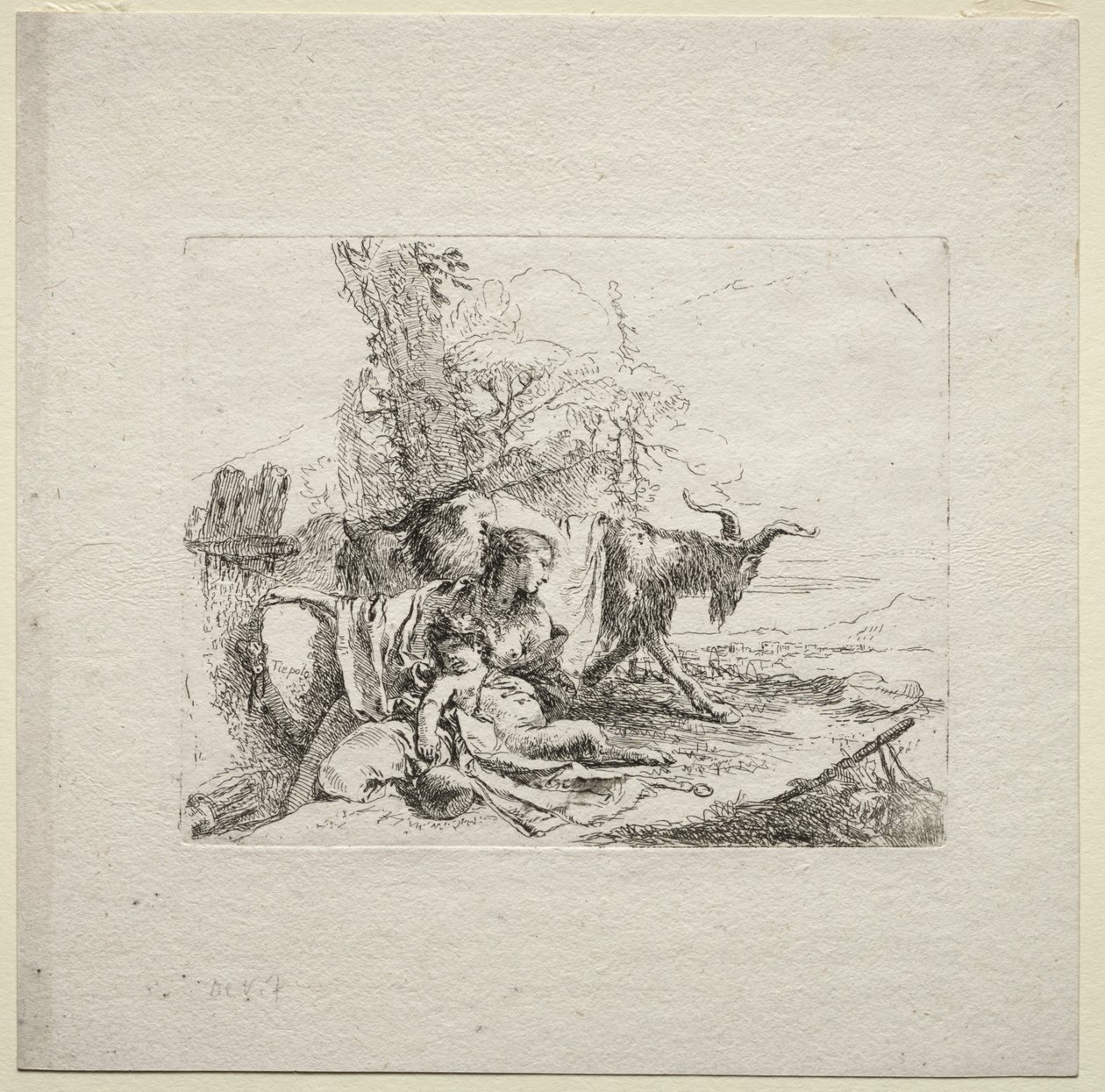 Divers caprices : La femme au tambourin - Giovanni Battista Tiepolo