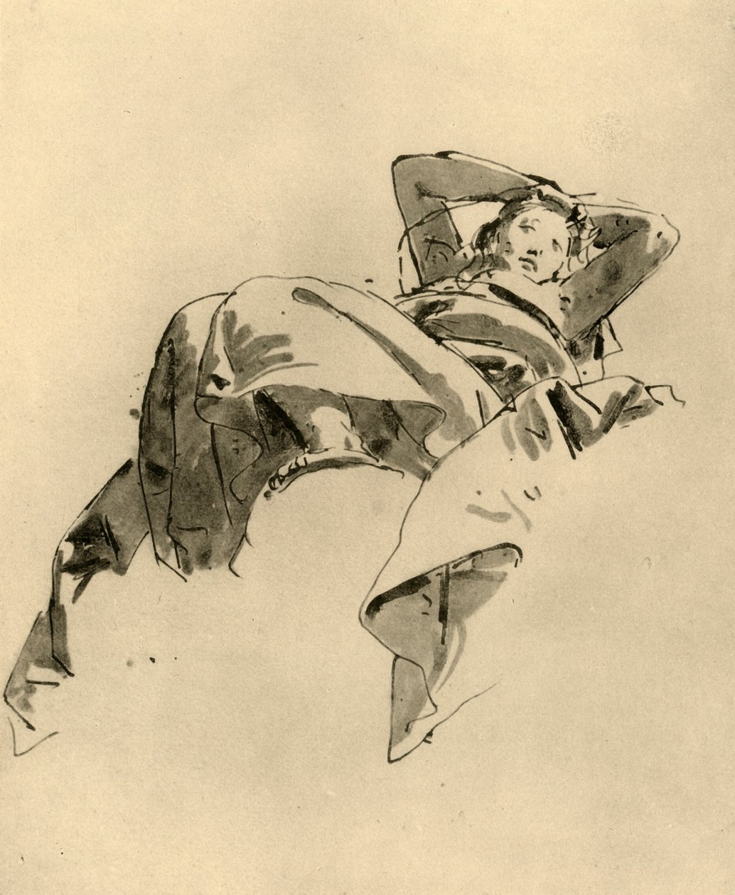 Femme se reposant, milieu du 18e siècle, 1928 - Giovanni Battista Tiepolo