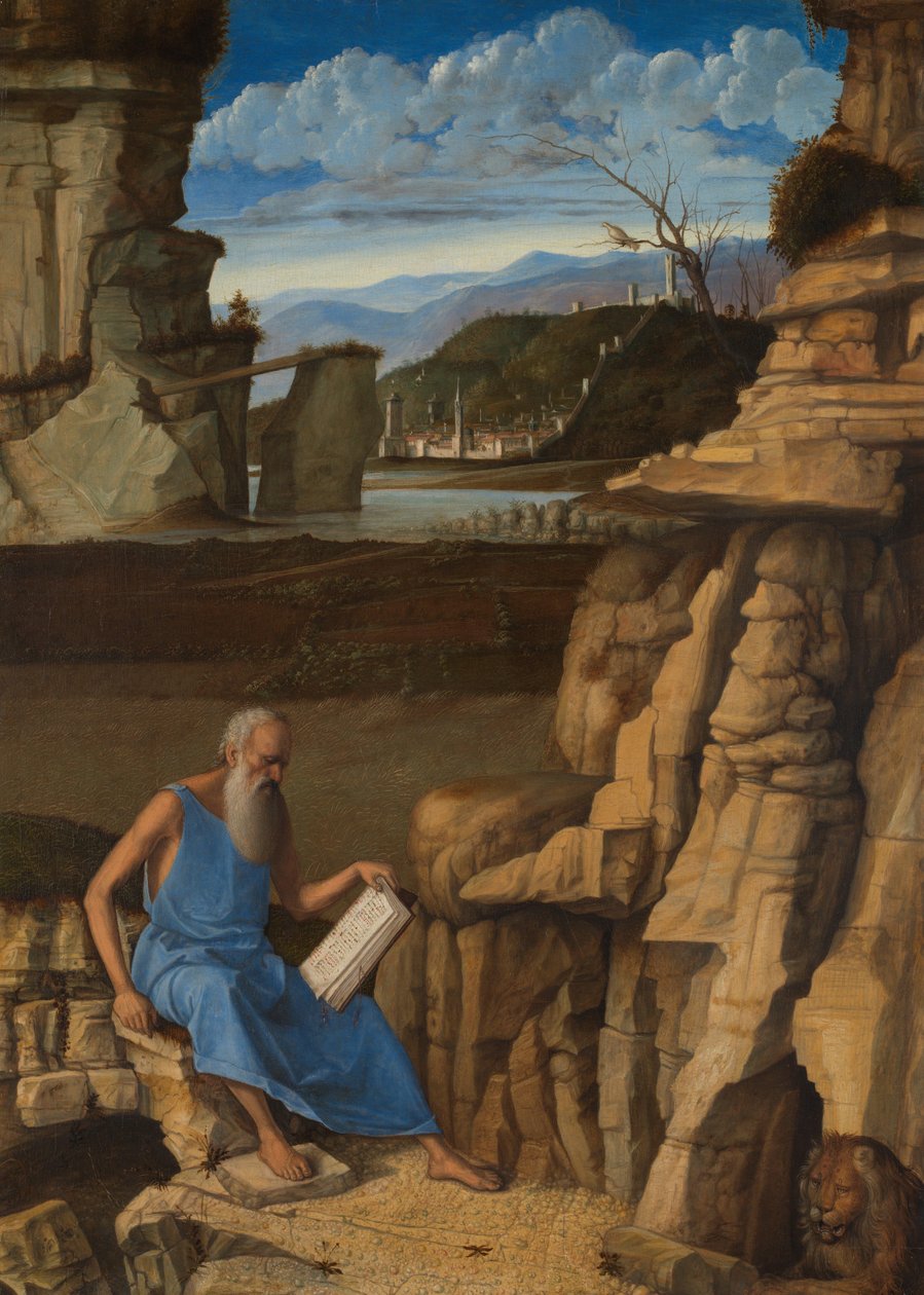 Saint Jérôme lisant dans un paysage - Giovanni Bellini