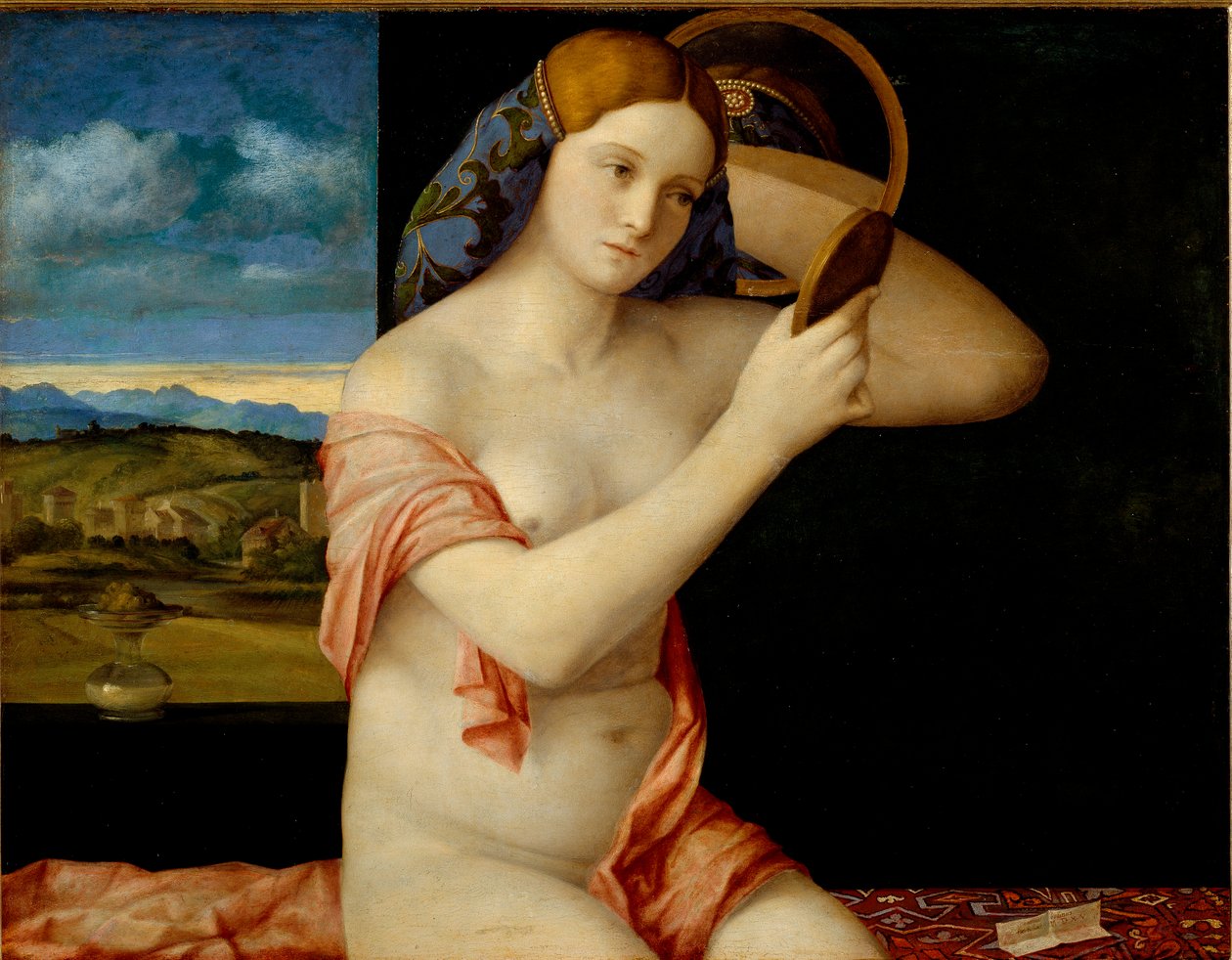 Jeune femme au miroir - Giovanni Bellini