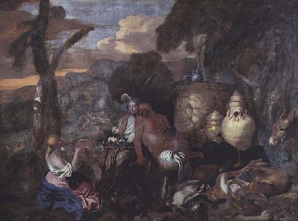 Bacchantes et un satyre - Giovanni Benedetto Castiglione