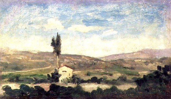 Paysage avec peuplier - Giovanni Boldini