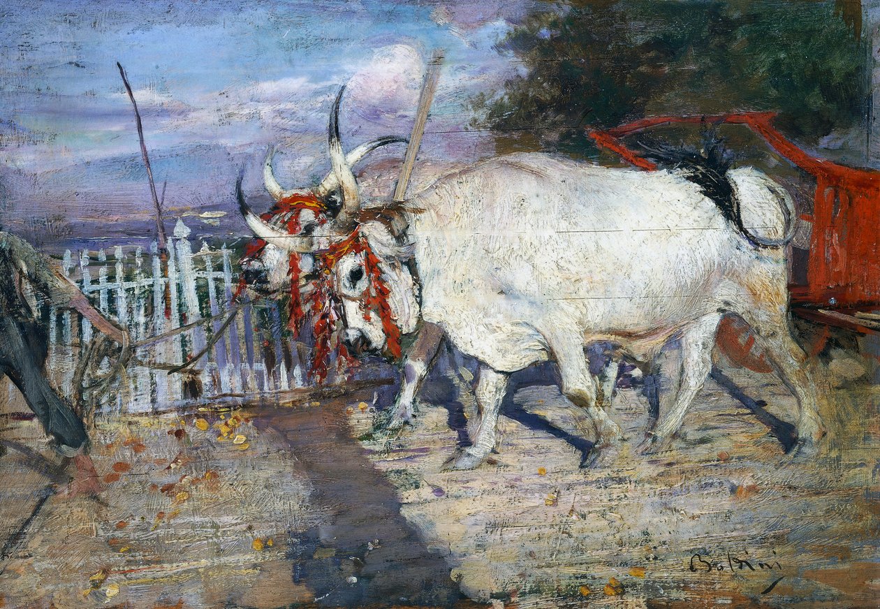 Chariot à bœufs - Giovanni Boldini
