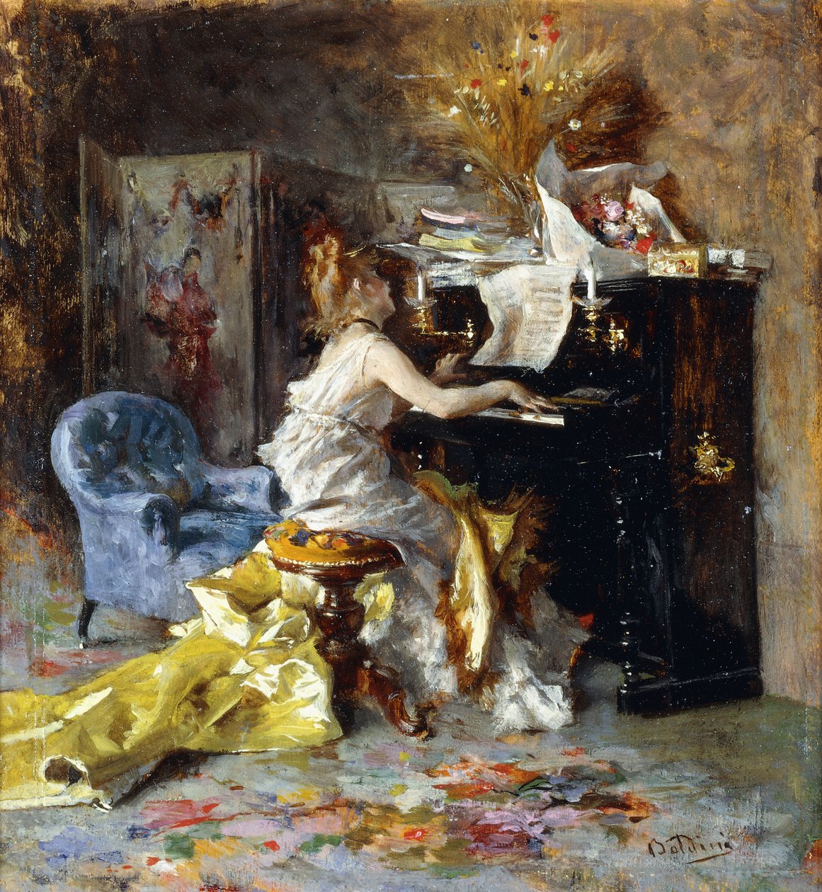 Femme au piano - Giovanni Boldini