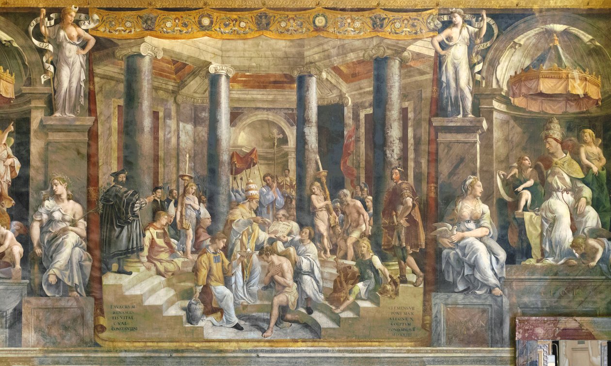 Le Baptême de Constantin - Giovanni Francesco (c.1488 1528) Penni