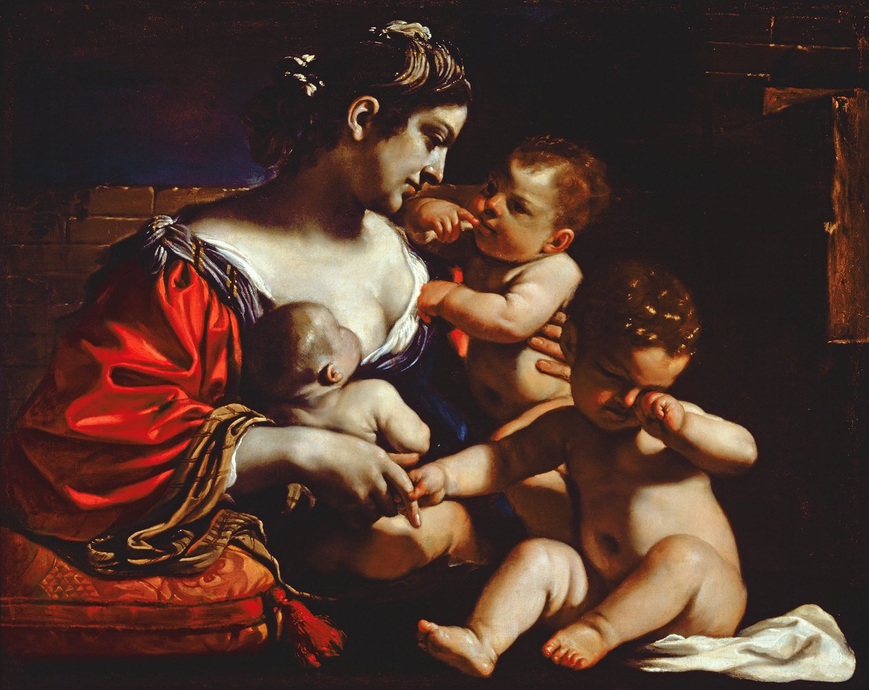 Charité chrétienne, vers 1625-26 - Giovanni Francesco Barbieri